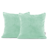 DecoKing Díszpárnahuzat HENRY szín mentazöld jacquard dombornyomott motívum geometrikus 45x45 decoking