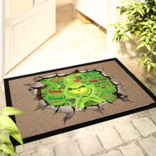 Deconline Crafts Karácsonyi Grincs mintás lábtörlő 40x60 cm Green Grinch" lakástextília