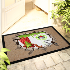 Deconline Crafts Karácsonyi Grincs mintás lábtörlő 40x60 cm Merry Grinchmas" lakástextília