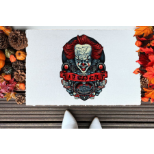 Deconline Customs Személyre szabható Halloweeni szőnyeg / lábtörlő 40x60 cm Pennywise lakástextília