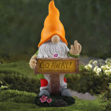 Deconline Garden Kerti Törpe, Go Away táblával 30 cm Deconline Garden dekorációs kellék