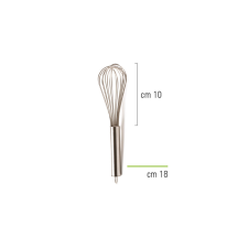  Decora habverő, rozsdamentes acél, 18cm sütés és főzés