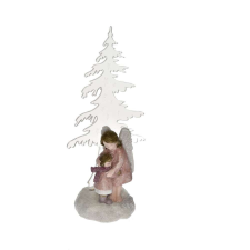 Decoration&amp;Design Kft. Gyerek angyallal plexi fenyőLED 14x10x32 karácsonyi dekoráció