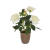 Decoration&Design Kft. Selyemvirág rózsa kerámia kaspó fehér 36cm