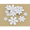 Decorolla Fa virág különböző méretek fehér 15db/csomag
