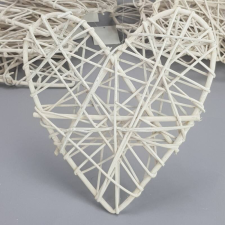 Decorolla Fonott hálós szív 20cm dekorálható tárgy