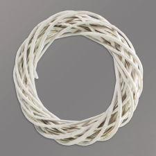 Decorolla Koszorúalap / vesszőkoszorú fonott fehér 35cm dekorálható tárgy