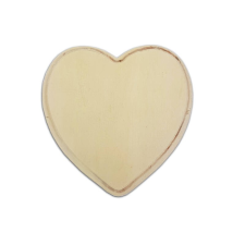 Decorolla Natúr fa tábla szív forma peremes 15cm x 15cm x 10mm dekorálható tárgy