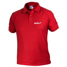 DEDRA BH5PC-XL férfi galléros póló xl, piros, 35% pamut+65% poliészter