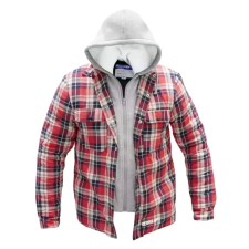 DEDRA BH63KF-L flanel pulóver, bélelt kapucnival, méret: l munkaruha