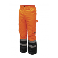 DEDRA BH80SP2-S bélelt nadrág fényvisszaverős, méret s, narancs barkácsolás, csiszolás, rögzítés