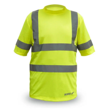 DEDRA BH81T1-XXL férfi rövid ujjú póló, láthatósági, sárga, mérete xxl