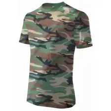 DEDRA Férfi rövid ujjú póló XL, camo, 100% pamut munkaruha
