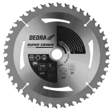 DEDRA körfűrészlap 185x20x1,6 mm Z40 keményfémlapkás fához fűrészlap