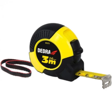 DEDRA M875 8m/25mm mérőszalag, gumi borítással, nylon szalag barkácsolás, csiszolás, rögzítés