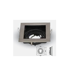  Deep - Alu spot lámpatest (négyzet), billenthető, mattkróm világítás