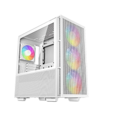 DeepCool Számítógépház - CH560 WH (fehér, ablakos, 4x12cm ventilátor, Mini-ITX / Mico-ATX / ATX / E-ATX, 2xUSB3.0) számítógép ház