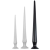 Deepleasure Dildo Tail Flex L – rugalmas fekete dildó 48 cm hosszú