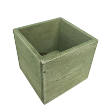  Dekoláda country-zöld rusztikus kocka 9*9*8cm dekorációs kellék