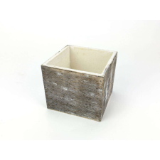  Dekoláda szürkésbarna koptatott kocka 9x9cm dekorációs kellék