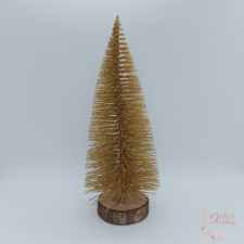 Dekor fenyőfa - csillámos arany - 20 cm dekoráció