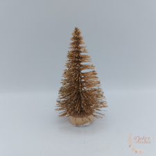 Dekor fenyőfa - csillámos pezsgő - 6 cm dekoráció