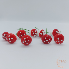  Dekor gomba - mini - piros dekorációs kellék