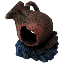  Dekor műgyanta amfóra, akváriumi dekoráció - 10x8 cm akvárium dekoráció