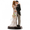 DEKORA Ölelkező pár menyasszonyi csokorral esküvői tortadísz