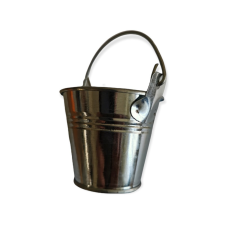  Dekorációs fém vödör, 7 cm több színben dekorációs kellék