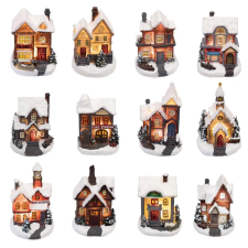 Dekorációs termékek KDC 01 - Téli LED-es házikó, színes karácsonyi dekoráció