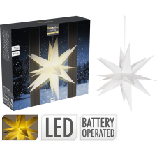  Dekorációs világító csillag LED-es 30 cm fehér karácsonyfa izzósor