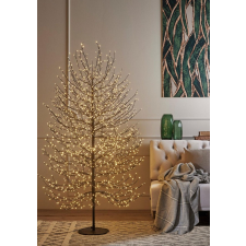  Dekoratív Faggio fa, 2000 LED, 180 cm, IP44, fekete műfenyő