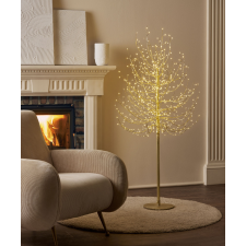  Dekoratív Faggio fa, 900 LED, 180 cm, IP44, arany műfenyő
