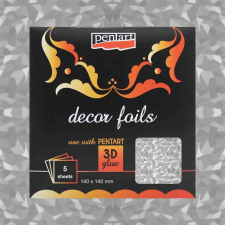  Dekorfólia lapok hologram szilánkok 14cm x 14cm 5db/cs. dekorációs kellék