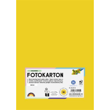  Dekorkarton, A4, 300 g, 50 lap, FOLIA, aranysárga kreatív papír