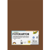  Dekorkarton, A4, 300 g, 50 lap, FOLIA, csokoládébarna