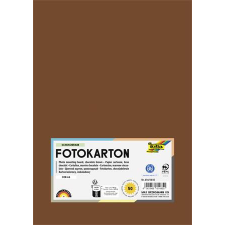  Dekorkarton, A4, 300 g, 50 lap, FOLIA, csokoládébarna kreatív papír
