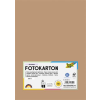  Dekorkarton, A4, 300 g, 50 lap, FOLIA, világosbarna