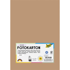  Dekorkarton, A4, 300 g, 50 lap, FOLIA, világosbarna kreatív papír