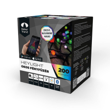 Dekortrend Heylight okos fényfüzér, 120 RGB LED, fekete kábel, 12 méter karácsonyfa izzósor