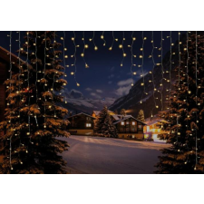 Dekortrend Kültéri FÉNYÍV LED fényfüggöny, 200 LED, MELEG FEHÉR 1,2m karácsonyfa izzósor