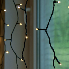 Dekortrend Kültéri LED fényfüggöny, Meleg fehér, 2 x 1 méter kültéri izzósor