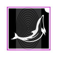  Delfin No02 (csss0386) csillámtetoválás