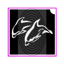 Delfin pár (csss0385) csillámtetoválás