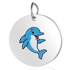 Delfines feliratozható medál lánccal vagy kulcstartóval nyaklánc