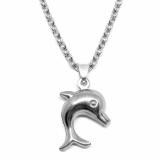Delfines gyerek nyaklánc medállal, ezüst színű nyaklánc