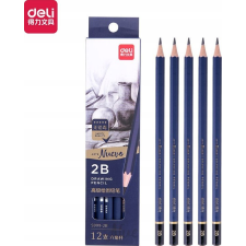 Deli Arte Nuevo Grafitceruza - 2B, Hatszögletű, 12 darabos (641687) ceruza