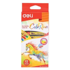 Deli Color Run 12db-os vegyes színű olajpasztell kréta készlet (DEC20200) pasztellkréta