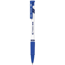 Deli Golyóstoll, 0,7 mm, nyomógombos, DELI Think RT Grip, kék (DEQ25-BL) toll